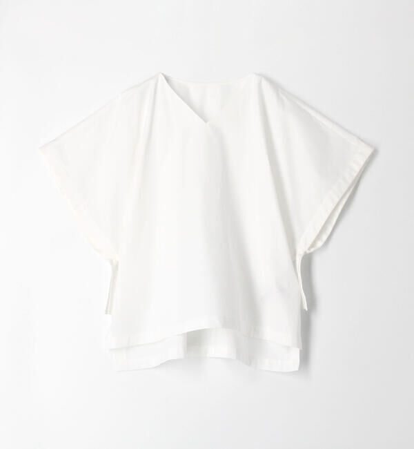 TOMORROWLAND collection「コットントロピカル リボンカフスVネックブラウス」|シャツ・ブラウス|