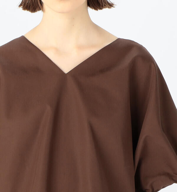 TOMORROWLAND collection「コットントロピカル リボンカフスVネックブラウス」|シャツ・ブラウス|