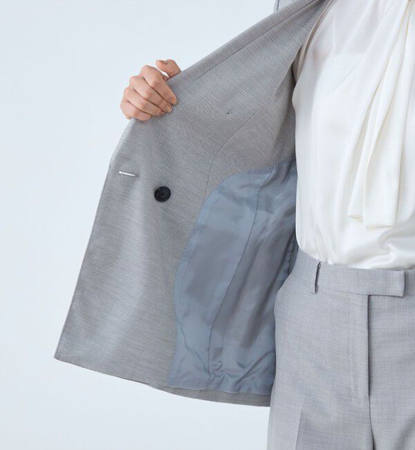 TOMORROWLAND collection「シャイニーピンヘッド ダブルブレストジャケット」|テーラードジャケット|