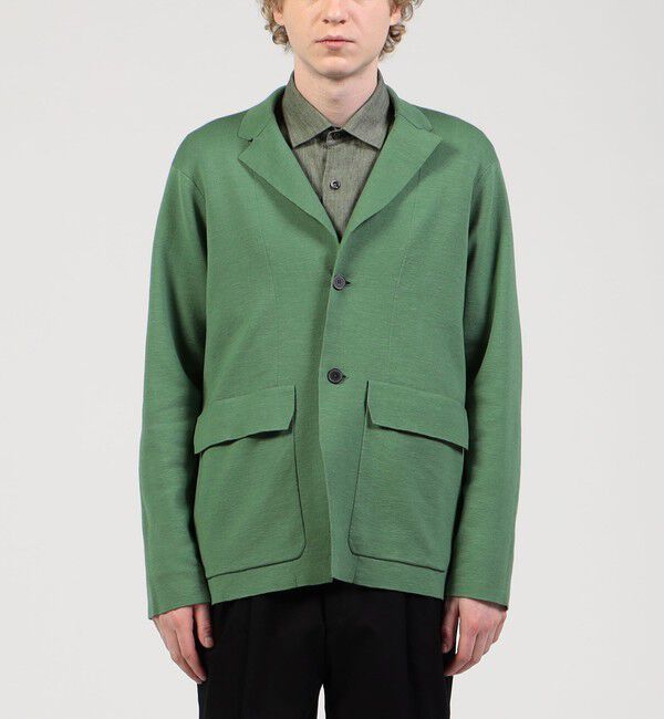 TOMORROWLAND MENS「コットンリネンミラノリブ ニットジャケット」|ニット・セーター|