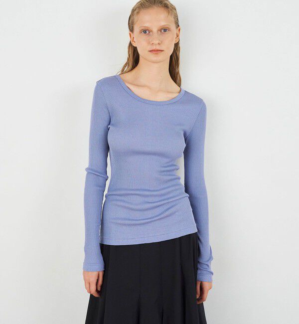 DES PRES「シルクコットンリブ クルーネックプルオーバー」|Tシャツ・カットソー|