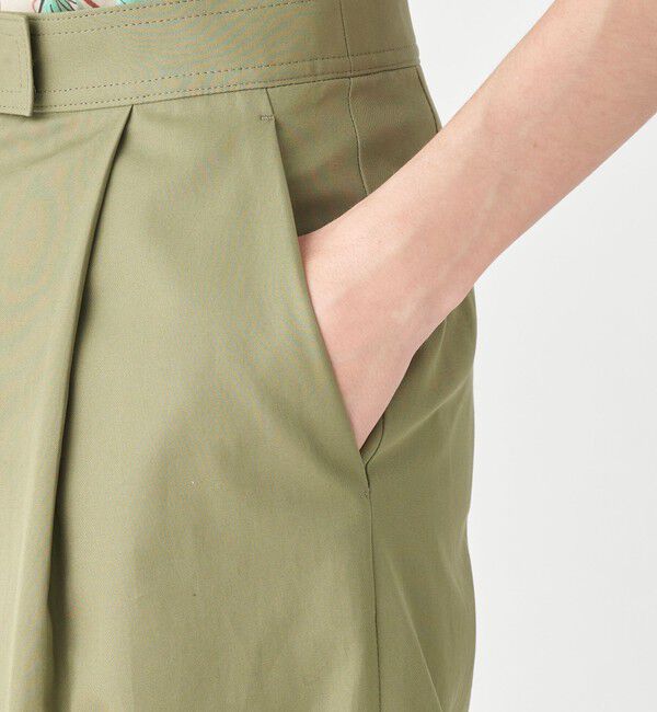 TOMORROWLAND collection「コットンギャバジン タックワイドパンツ」|その他|