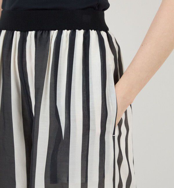 DES PRES「サークルストライププリント ギャザーワイドパンツ」|その他|