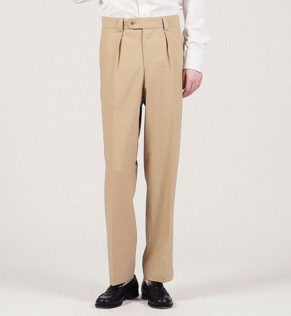 TOMORROWLAND MENS「60/2コットン イン1プリーツスラックス」|スラックス|