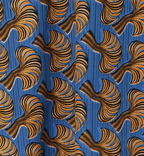 MACPHEE「アフリカンプリント キーネックワンピース」|ワンピース|