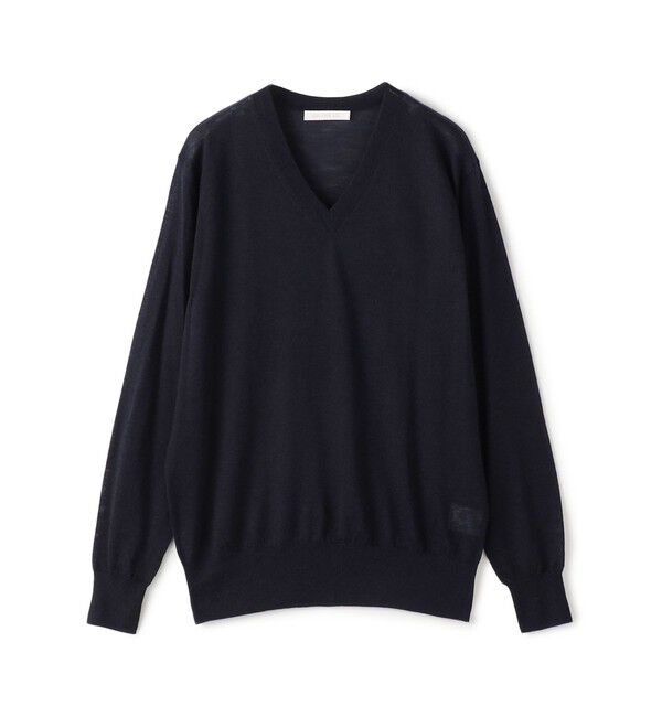 GALERIE VIE「ウーステッドカシミヤ Vネックプルオーバー」|ニット・セーター|69 ネイビー