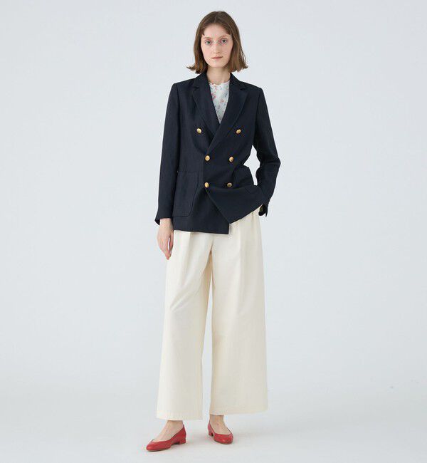 MACPHEE「シルクネップウェザー タックワイドパンツ」|その他|