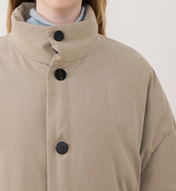 GALERIE VIE「ピーチクロスダウン スタンドカラーオーバーコート」|ダウン|