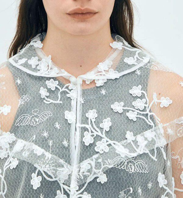 Edition「edition pourell トリコット エンブロイダリーブラウス」|シャツ・ブラウス|