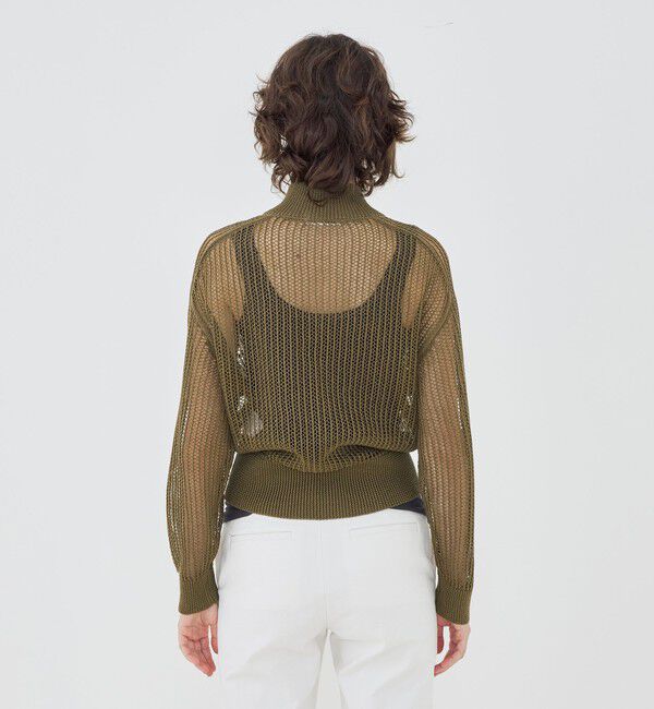 GALERIE VIE「オープンワークコットン ジップアップカーディガン」|カーディガン|