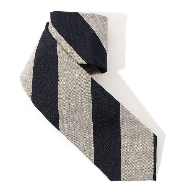 TOMORROWLAND GOODS「TOMORROWLAND シルクコットン レジメンタルストライプネクタイ」|ネクタイ・蝶ネクタイ|18 ブラック系
