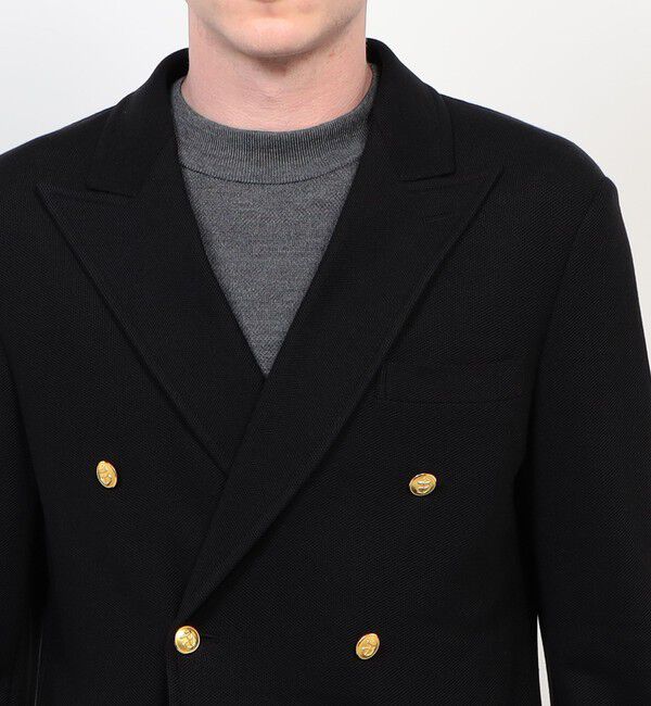 TOMORROWLAND MENS「コットンビスコースダブルニット ダブルブレステッド6Bブレザー DONDY」|テーラードジャケット|