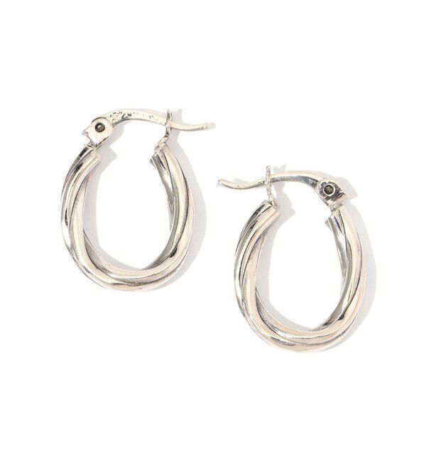 TOMORROWLAND GOODS「Nina&Jules Twisted Cable フープピアス」|ピアス|81 シルバー