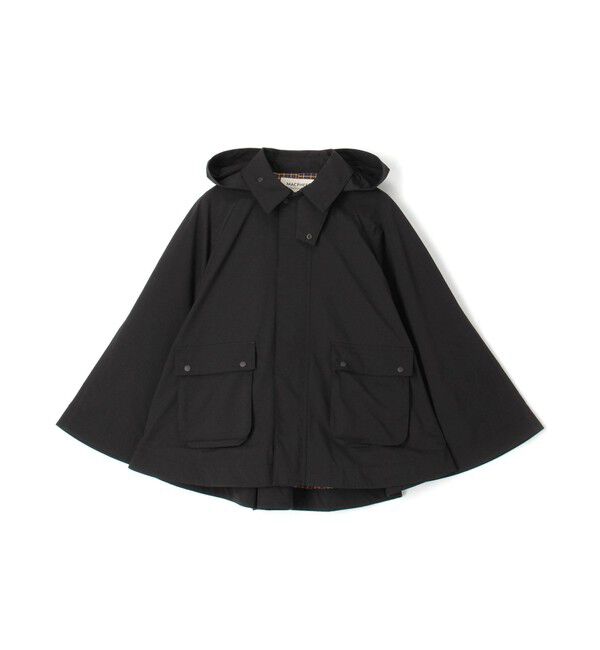 MACPHEE「ポリエステル フーデッドポンチョ」|ポンチョ・ケープ|19 ブラック