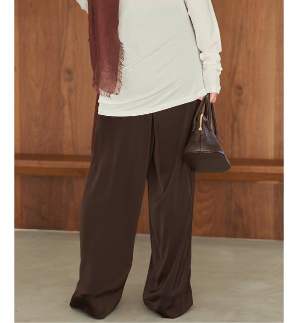 Plage「《追加》dull satin relax パンツ」|その他|