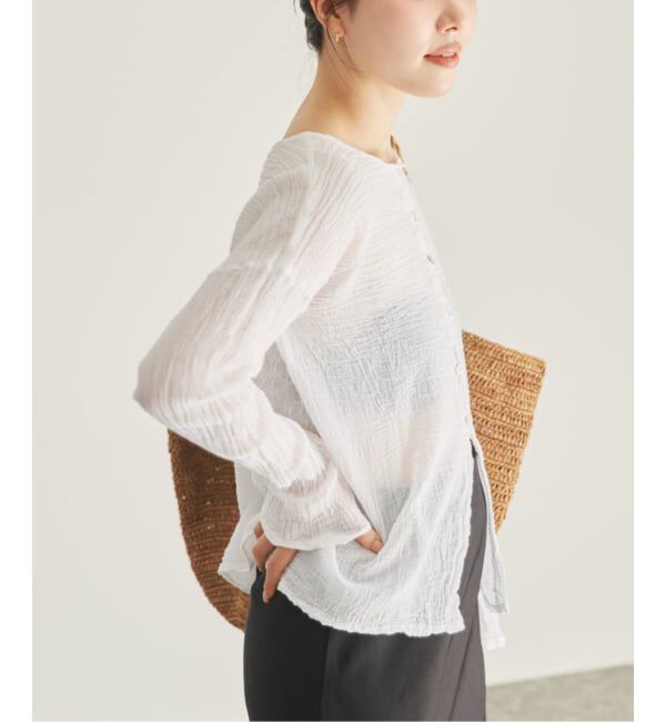 Plage「《追加予約》LES ATELIERS FRANCAIS DE CONFECTION 別注 OPEN BTN 2WAY ブラウス 2」|シャツ・ブラウス|