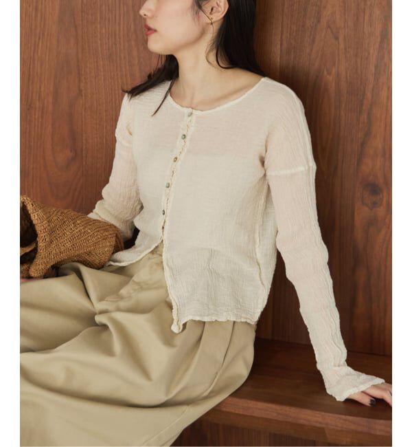 Plage「《追加予約》LES ATELIERS FRANCAIS DE CONFECTION 別注 OPEN BTN 2WAY ブラウス 2」|シャツ・ブラウス|ナチュラル