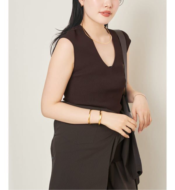 Plage「《予約》LE PETIT PULLE / ル プティ プレ 別注 VN SLEEVLESS プルオーバー」|ニット・セーター|