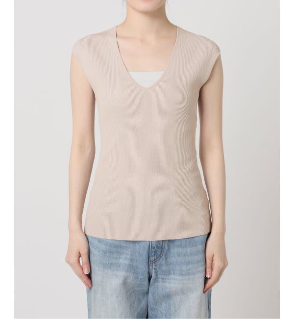 Plage「《予約》LE PETIT PULLE / ル プティ プレ 別注 VN SLEEVLESS プルオーバー」|ニット・セーター|