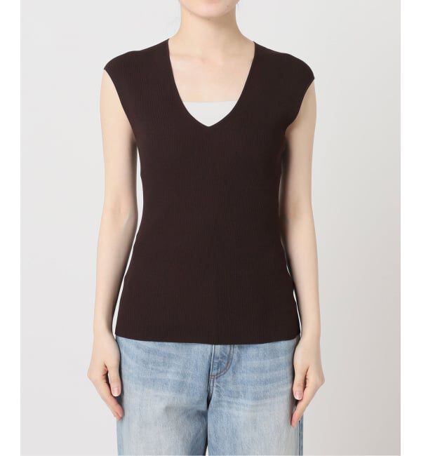 Plage「《予約》LE PETIT PULLE / ル プティ プレ 別注 VN SLEEVLESS プルオーバー」|ニット・セーター|