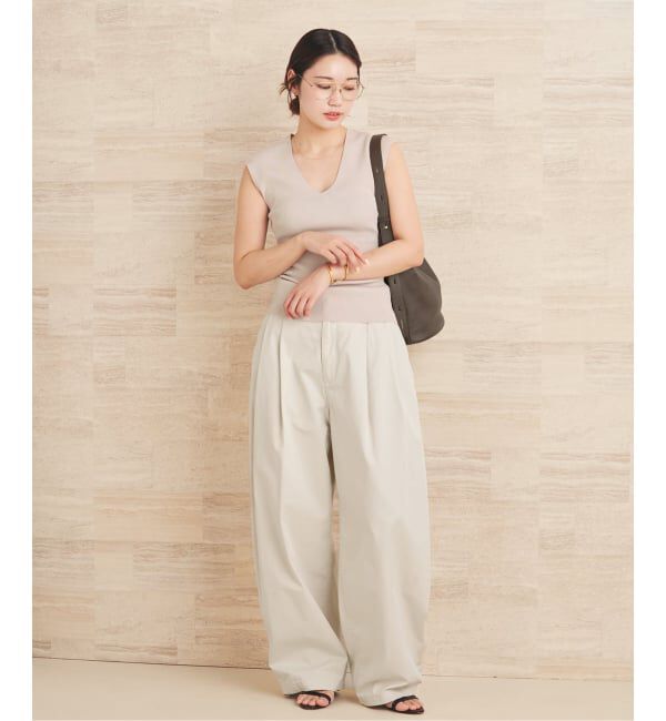 Plage「《予約》LE PETIT PULLE / ル プティ プレ 別注 VN SLEEVLESS プルオーバー」|ニット・セーター|