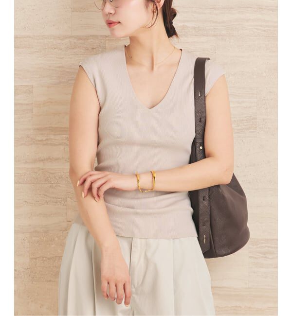 Plage「《予約》LE PETIT PULLE / ル プティ プレ 別注 VN SLEEVLESS プルオーバー」|ニット・セーター|