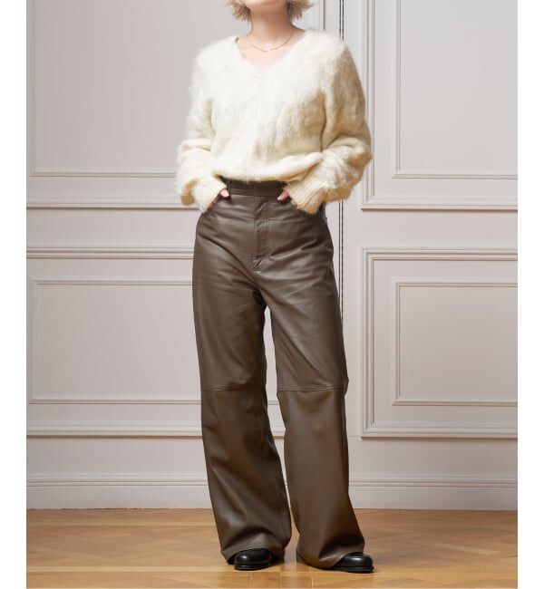 IENA LA BOUCLE「IENA LA BOUCLE ナッパレザーストレートパンツ」|その他|