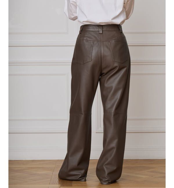 IENA LA BOUCLE「IENA LA BOUCLE ナッパレザーストレートパンツ」|その他|