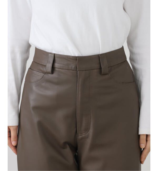 IENA LA BOUCLE「IENA LA BOUCLE ナッパレザーストレートパンツ」|その他|