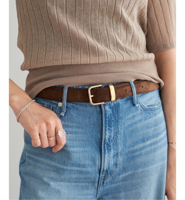 IENA「MANUELA/マヌエラ 30mm LEATHER BELT」|ベルト|ブラウン