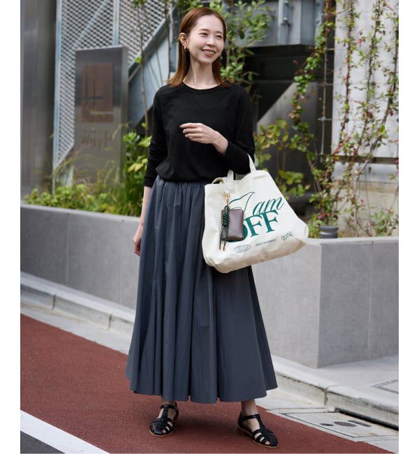 SLOBE IENA「シアー天竺クルーネックロンTEE」|Tシャツ・カットソー|