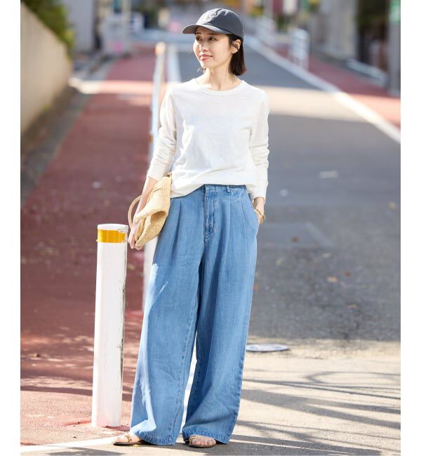 SLOBE IENA「シアー天竺クルーネックロンTEE」|Tシャツ・カットソー|