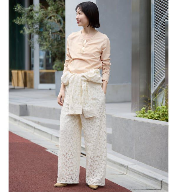 SLOBE IENA「シアー天竺クルーネックロンTEE」|Tシャツ・カットソー|