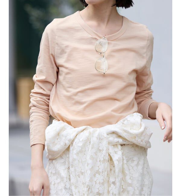 SLOBE IENA「シアー天竺クルーネックロンTEE」|Tシャツ・カットソー|