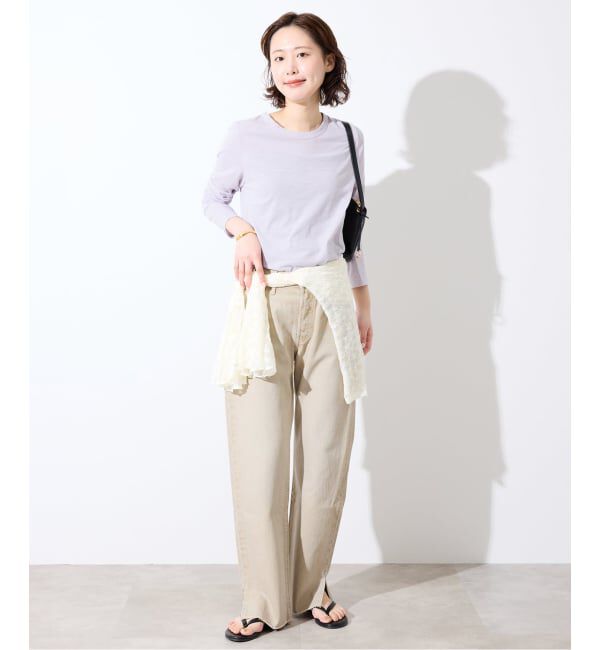 SLOBE IENA「シアー天竺クルーネックロンTEE」|Tシャツ・カットソー|