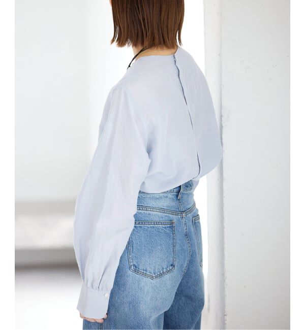 IENA「《新色/WEB限定/追加2》ラミーリヨセルノーカラーブラウス」|シャツ・ブラウス|