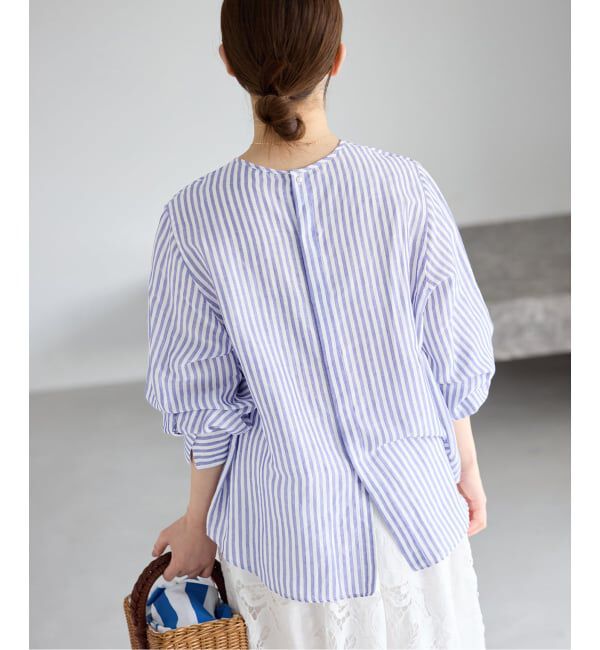 IENA「《新色/WEB限定/追加2》ラミーリヨセルノーカラーブラウス」|シャツ・ブラウス|