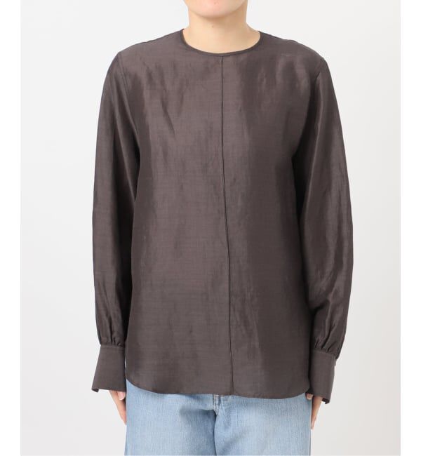 IENA「《新色/WEB限定/追加2》ラミーリヨセルノーカラーブラウス」|シャツ・ブラウス|