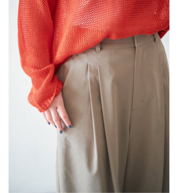 IENA「ウォッシャブル リネンミックスコクーンスラックス」|スラックス|