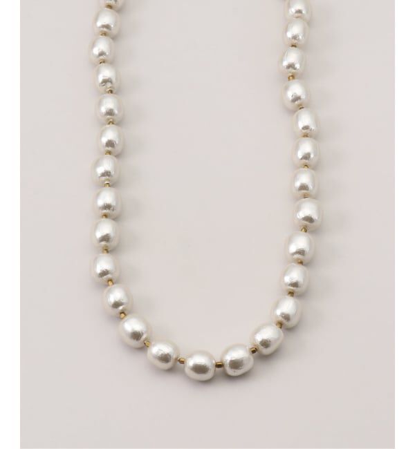 IENA LA BOUCLE「monshiro/モンシロ  パルサパール ネックレス 10mm  MN-BA-1」|ネックレス|ホワイト