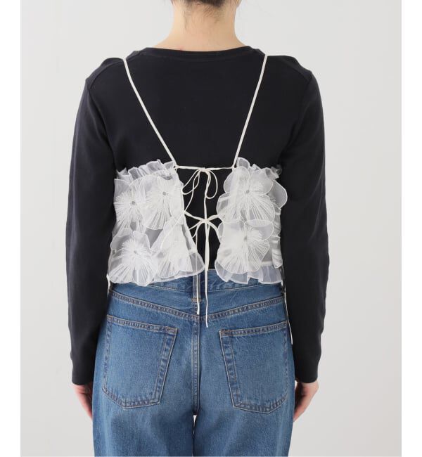 IENA LA BOUCLE「IENA LA BOUCLE フラワーモチーフオーガンジーキャミ」|キャミソール|