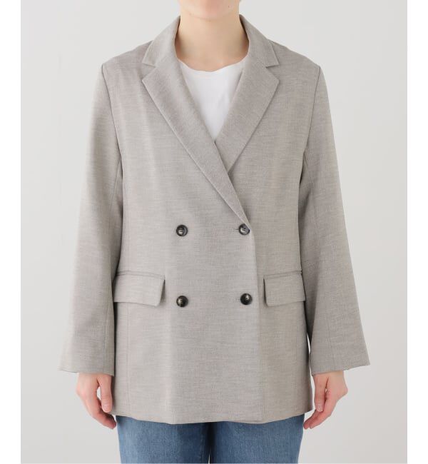 SLOBE IENA「《セットアップ対応可/追加3》ウォッシャブルツイルダブルジャケット」|テーラードジャケット|