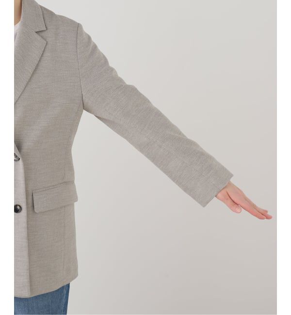 SLOBE IENA「《セットアップ対応可/追加3》ウォッシャブルツイルダブルジャケット」|テーラードジャケット|