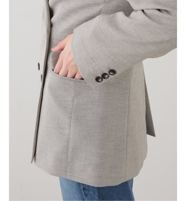 SLOBE IENA「《セットアップ対応可/追加3》ウォッシャブルツイルダブルジャケット」|テーラードジャケット|