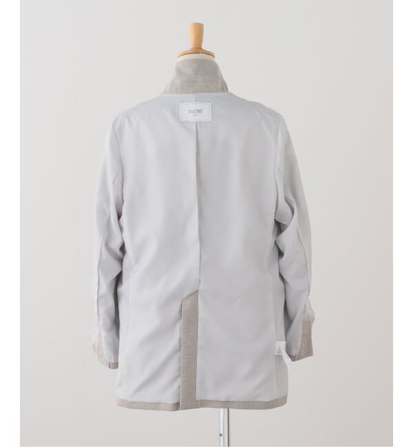 SLOBE IENA「《セットアップ対応可/追加3》ウォッシャブルツイルダブルジャケット」|テーラードジャケット|