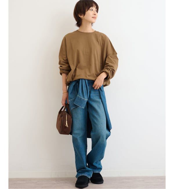 JOURNAL STANDARD relume「《追加》ギャザーヘムロングスリーブ」|Tシャツ・カットソー|