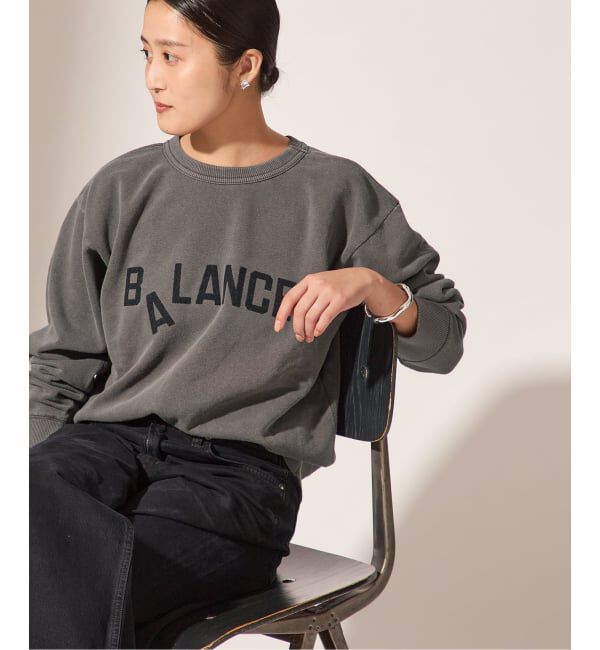journal standard L'essage「《追加2》【MIXTA/ミクスタ】BALANCE CREW SWEAT SHIRTS：スウェット」|スウェット・ジャージ|ブラック