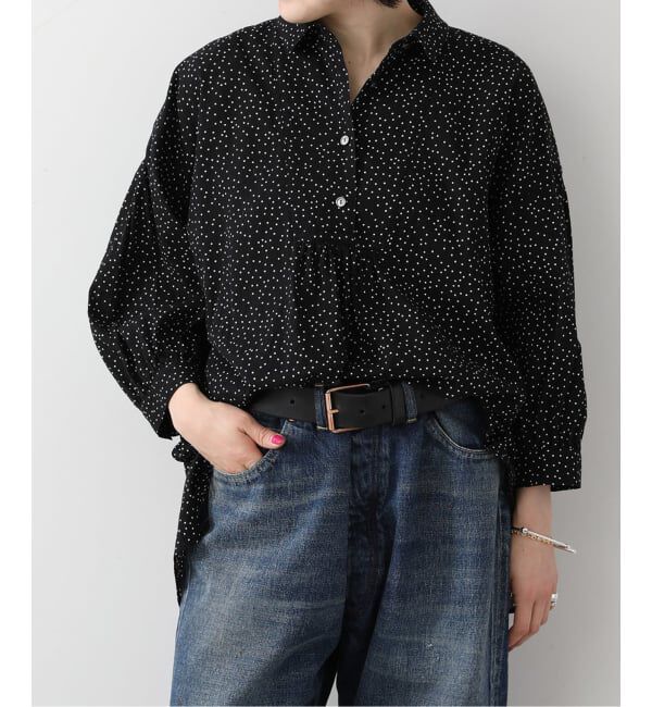 journal standard luxe「《予約》ドットプリントプルオーバーブラウス」|シャツ・ブラウス|ブラック