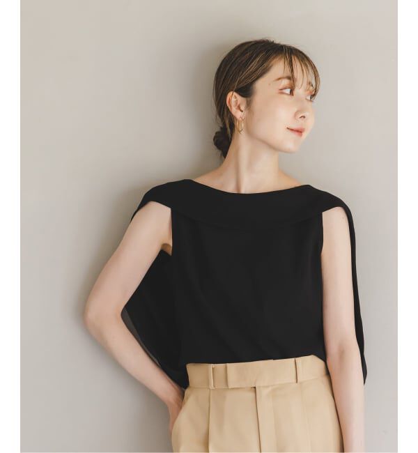 NOBLE「《WEB限定追加》【洗える】バルーンケープブラウス」|シャツ・ブラウス|