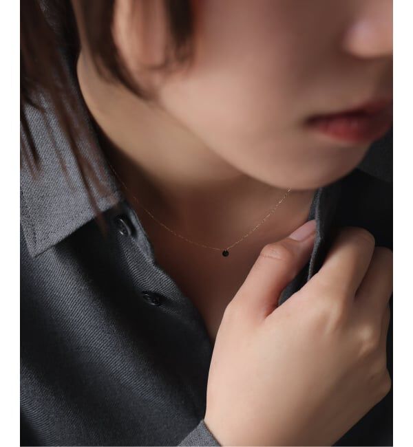 Lilas by Spick&Span「ブラックホールダイヤ1pネックレス K18」|ネックレス|